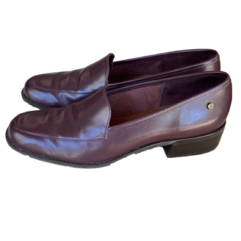 ETIENNE AIGNER Townsend Loafers Leather Slip-on Low Heel Brown Women Size 6N - Picture 5 of 12
